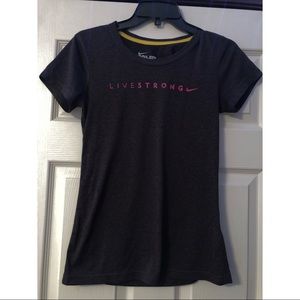 Nike Livestrong Dark Grey Dry-Fit Short Sleeve